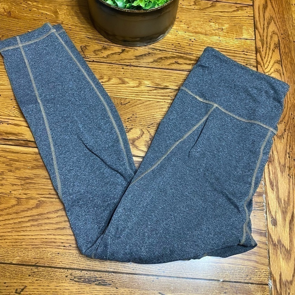 Athleta Womens Leggings Sz Medium Grey Pocket I